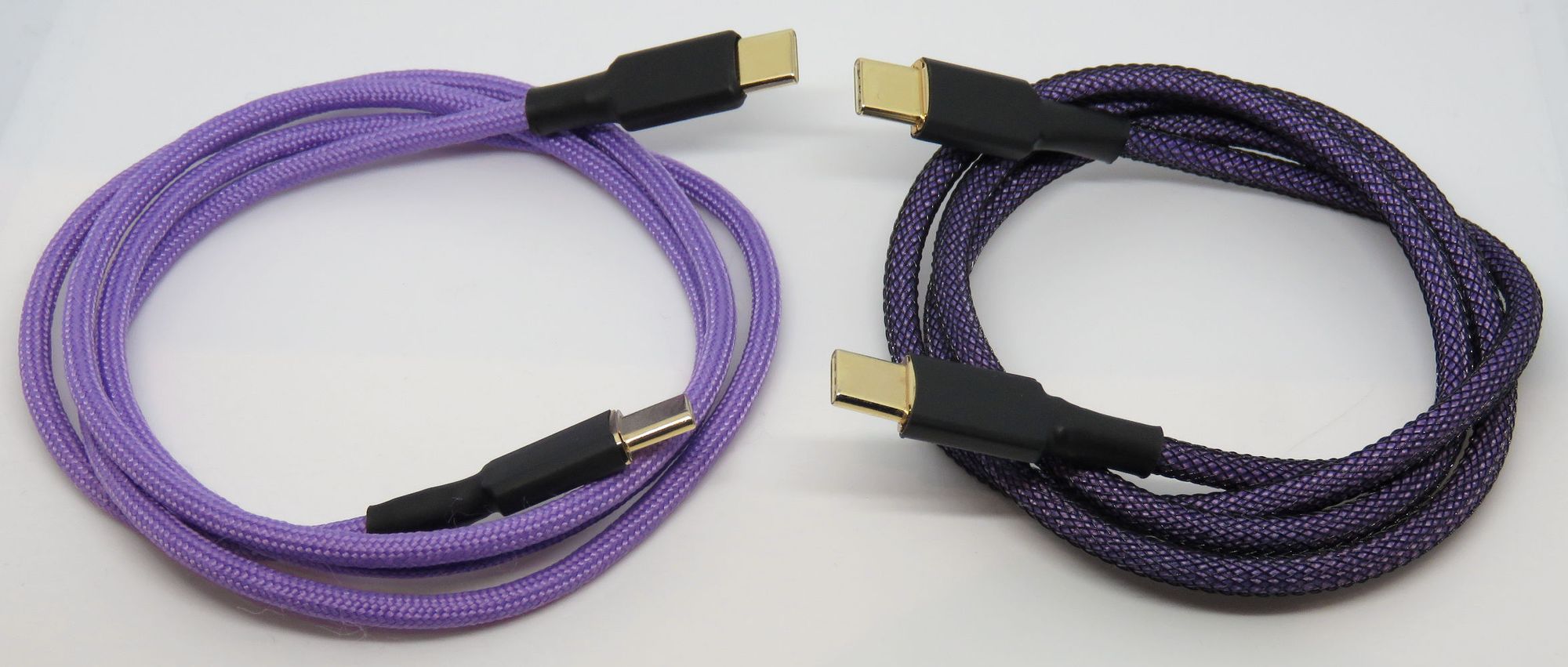 Image of two sleeved USB cables